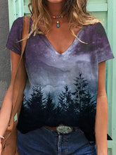 Abstract Painted Tree Landscape Sweater