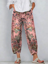 Flowers Floral Patterns Multicolor Casual Cotton Pants