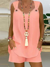 Plain Strap Tops & Shorts Two Piece Set