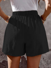 Loose Straight Plain Side Pockets Elegant Pants