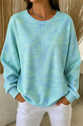 Casual Crew Neck Ombre Sweatshirt
