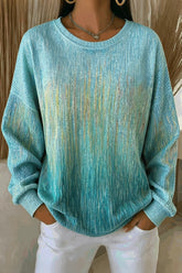 Casual Abstract Crew Neck Long Sleeve Sweatshirt