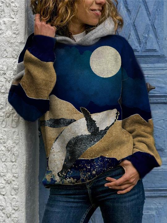 Dreamy Painted Ocean Scene Sweater