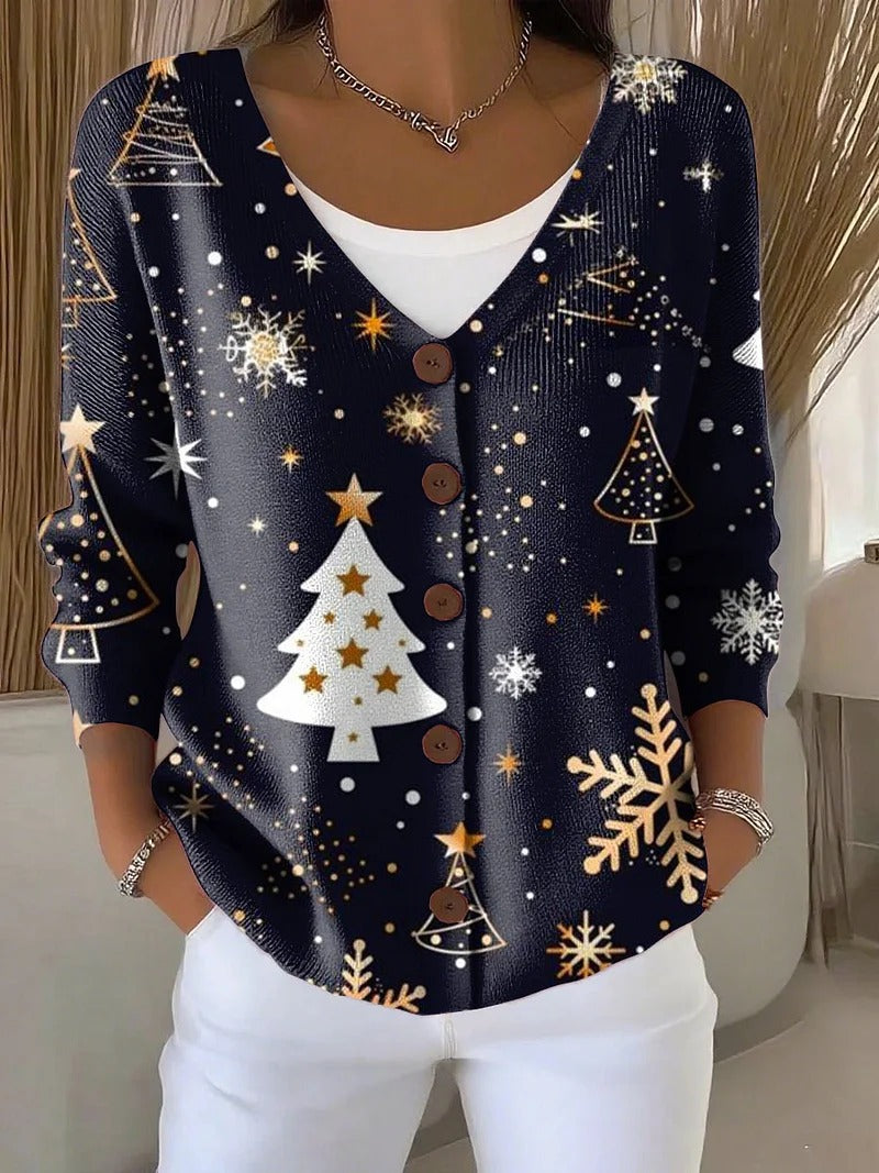 Relaxed Button-Up Knit Cardigan in a Relaxed Silhouette