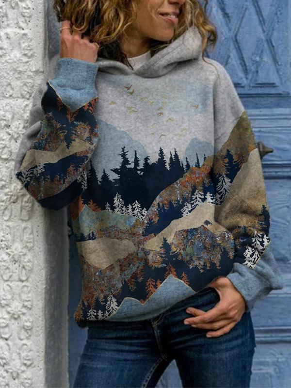 Calm Woodland Illustration Sweatshirt