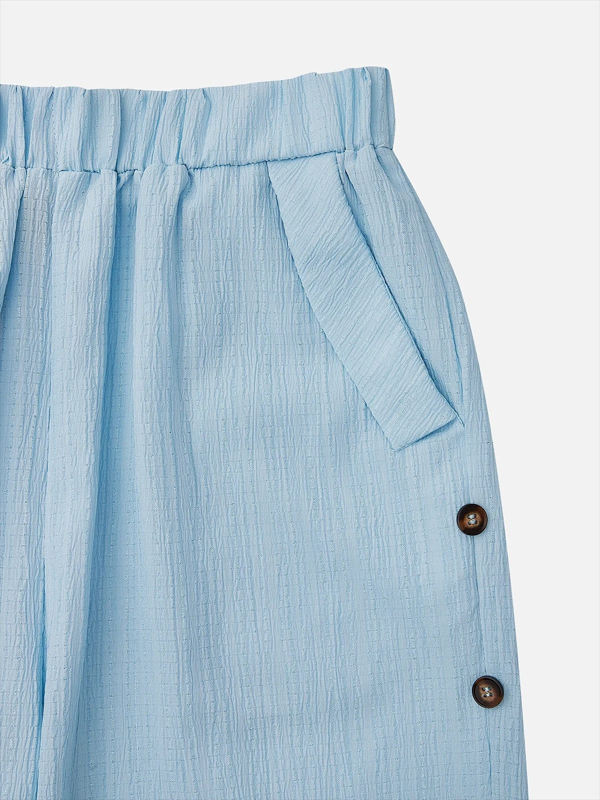 Plain Casual Buckle Micro-Elasticity Ankle Pants