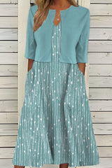 Floral Two-Piece Tank Dress With Open Front