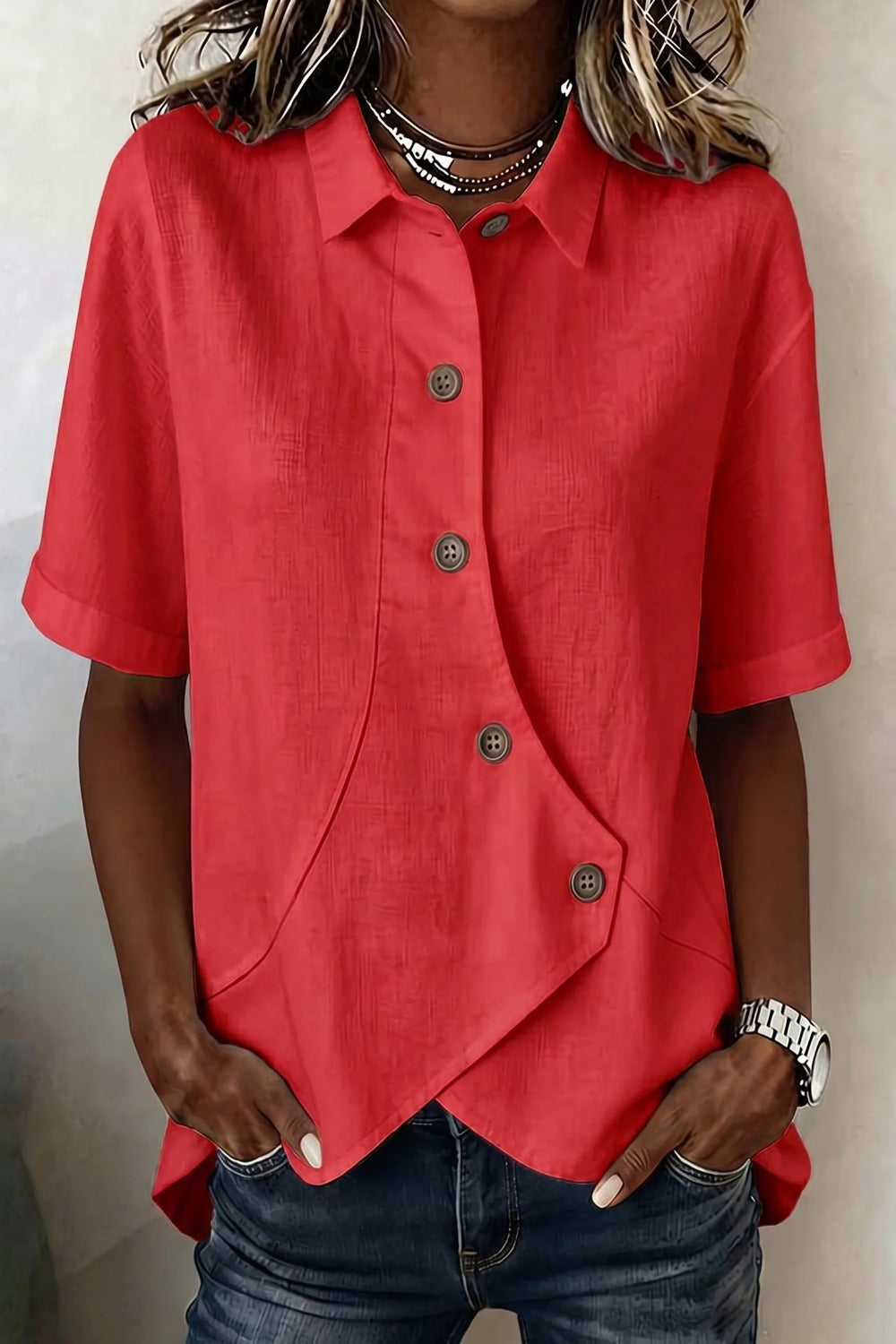 Cotton Classic Relaxed Signature Casual Basic Shirt