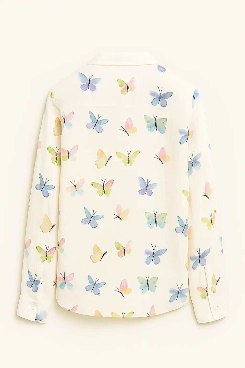 Casual Butterfly Printed Buttoned Shirt